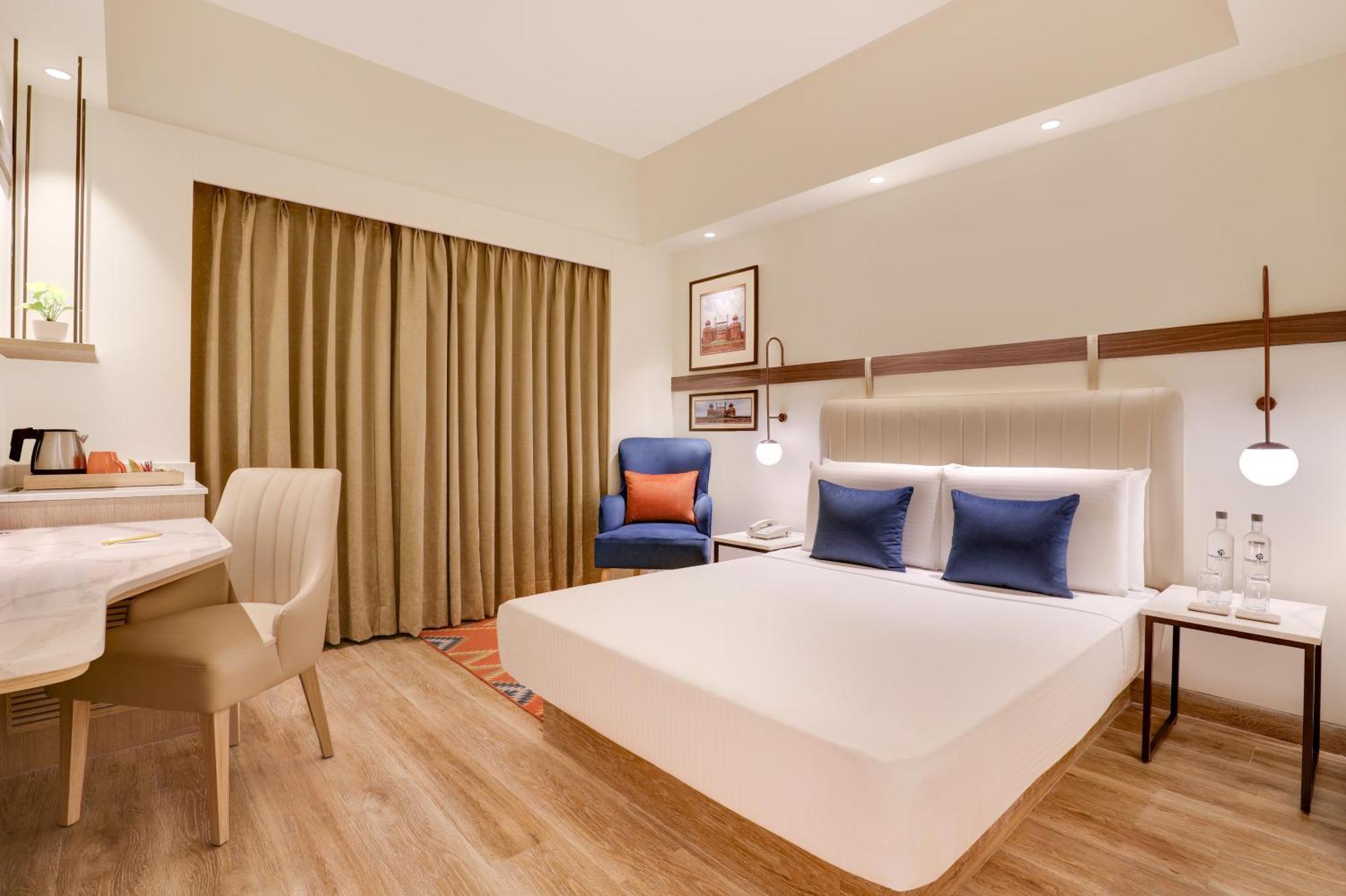 Lemon Tree Premier, Delhi Airport Hotel Új-Delhi Kültér fotó A room at the hotel